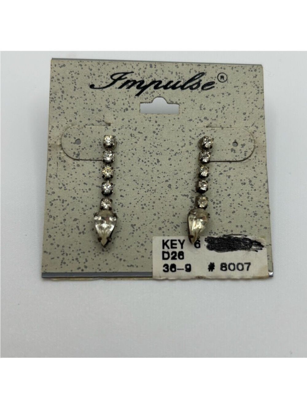 ✨5/$25✨ Impulse Silver and Clear Drop Earrings